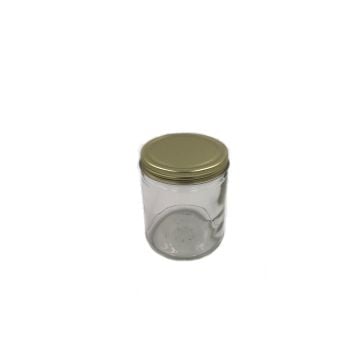 9 oz. Flint Straight Sided Jar w/Lid: case of 12 Jars