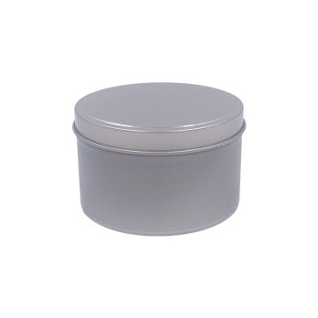 8 oz. Silver Candle Tin: priced per case (24/1)