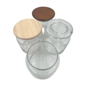 18 oz. Apothecary (22 oz. Libbey Type) Jar - with Choice of Lid - priced per case of 12 jars