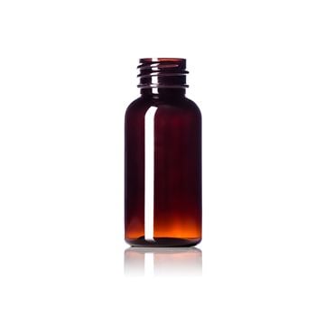 1 oz. Amber Plastic Bottle (No Cap) (20-410)