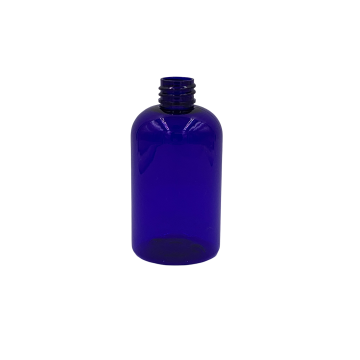  4 oz. Cobalt Blue Boston Round Plastic Bottle (20-410)