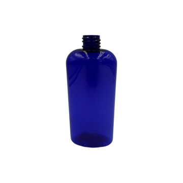 4 oz. Cobalt Blue Cosmo Oval Plastic Bottle