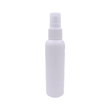 4 oz. White (120mls) PET Bottle w/White Sprayer (sold as set) 