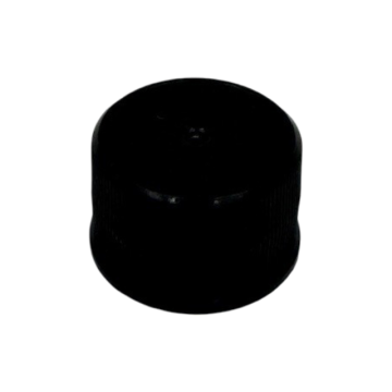 Black Ribbed Cap - (24 mm)