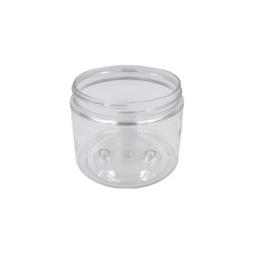 6 oz. Clear PET Straight Sided Plastic Jar w/Lid: 