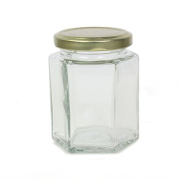 6 oz. Hex Jar with 58tw Lid