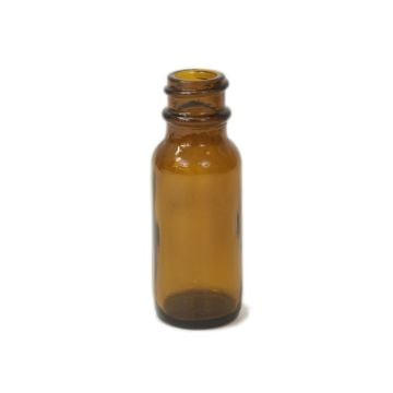1/2 oz. Amber Boston Round Glass Bottle (18-410)