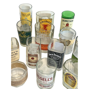 Cut Glass Liquor Bottle (with smooth top) for Candle Making - Misc Bottle, priced per bottle
