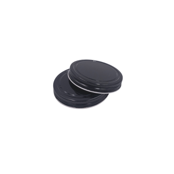 70-400 Black Lid with White Line for 9 oz. Flint jars
