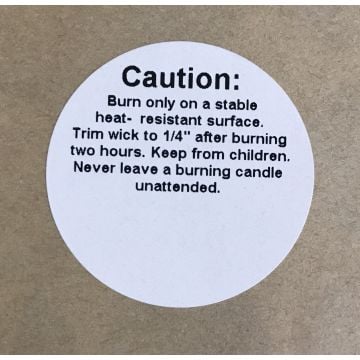 1.25 inch Generic White Round Safety Labels